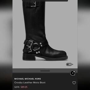 Michael Kors Black Moto Boots